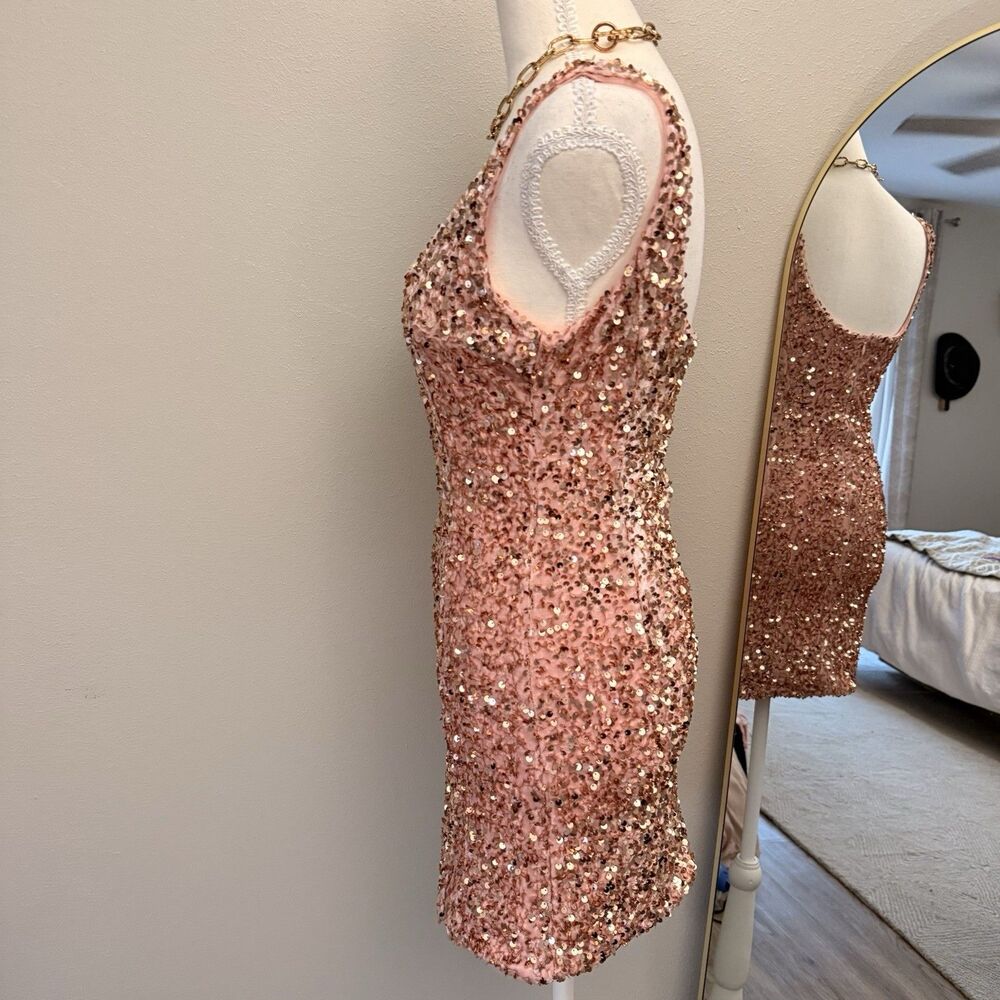 Mable Sexy Bodycon Sorority Party Homecoming Club Bachelorette Full Sequin Mini - Picture 5 of 12